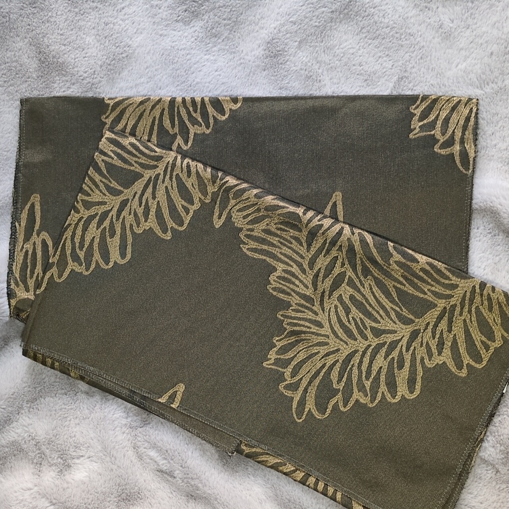Elegant Black and Gold Patterned Fabric - 2 pieces